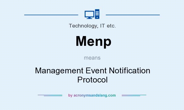 What does Menp mean? It stands for Management Event Notification Protocol