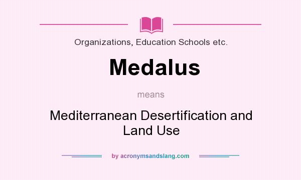 What does Medalus mean? It stands for Mediterranean Desertification and Land Use