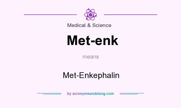 What does Met-enk mean? It stands for Met-Enkephalin