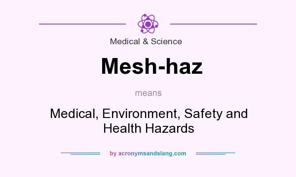What does Mesh-haz mean? It stands for Medical, Environment, Safety and Health Hazards