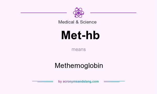 What does Met-hb mean? It stands for Methemoglobin