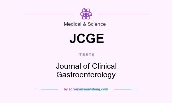 What does JCGE mean? It stands for Journal of Clinical Gastroenterology