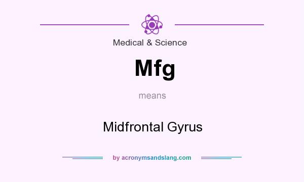 What does Mfg mean? It stands for Midfrontal Gyrus