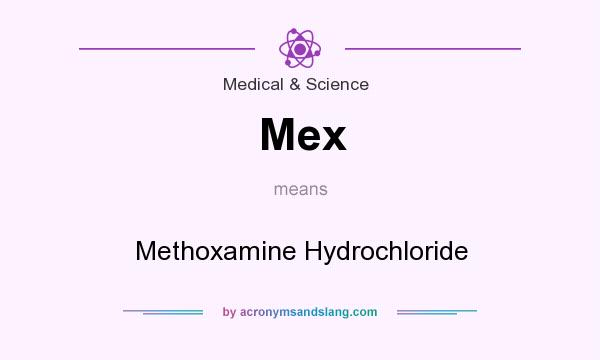 What does Mex mean? It stands for Methoxamine Hydrochloride