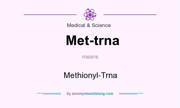 What does Met-trna mean? It stands for Methionyl-Trna
