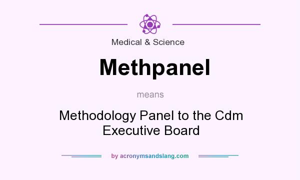 What does Methpanel mean? It stands for Methodology Panel to the Cdm Executive Board