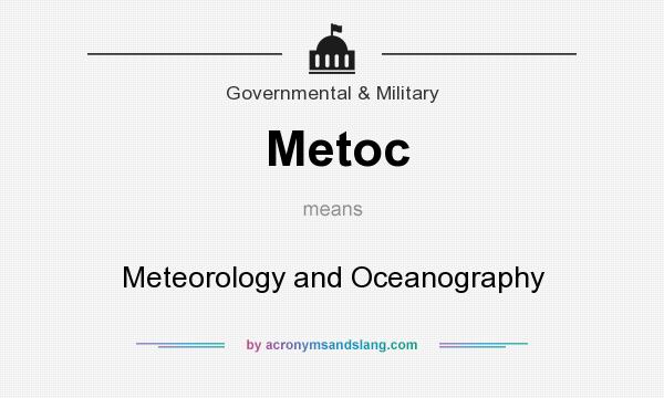 What does Metoc mean? It stands for Meteorology and Oceanography