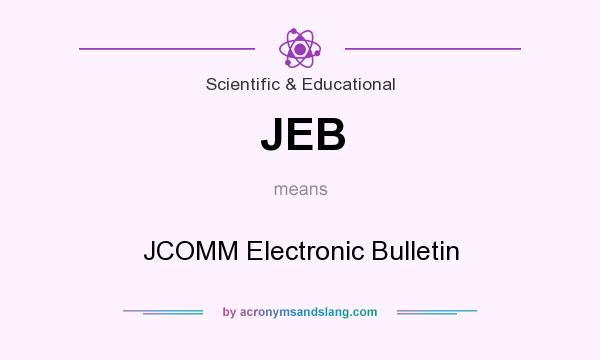 What does JEB mean? It stands for JCOMM Electronic Bulletin
