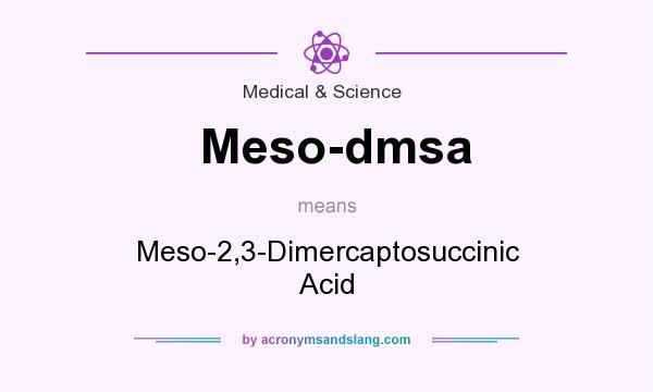 What does Meso-dmsa mean? It stands for Meso-2,3-Dimercaptosuccinic Acid