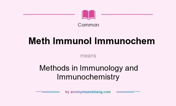 What does Meth Immunol Immunochem mean? It stands for Methods in Immunology and Immunochemistry