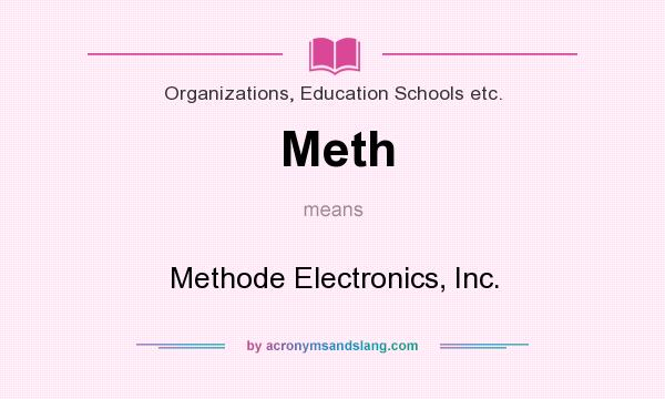 What does Meth mean? It stands for Methode Electronics, Inc.