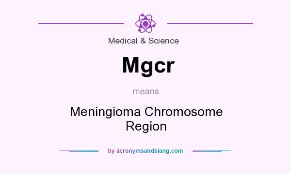 What does Mgcr mean? It stands for Meningioma Chromosome Region