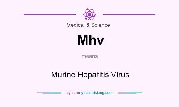 What does Mhv mean? It stands for Murine Hepatitis Virus