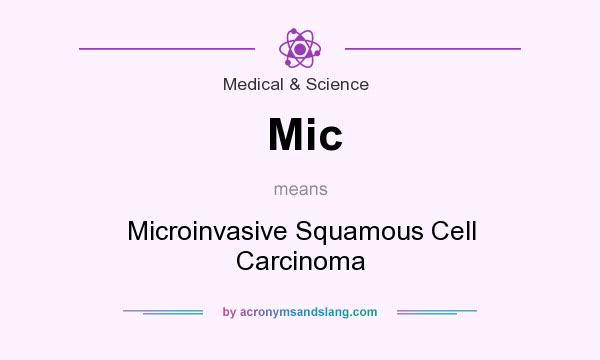 What does Mic mean? It stands for Microinvasive Squamous Cell Carcinoma