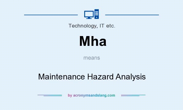 What does Mha mean? It stands for Maintenance Hazard Analysis