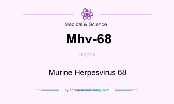 What does Mhv-68 mean? It stands for Murine Herpesvirus 68