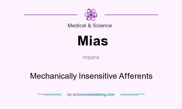 What does Mias mean? It stands for Mechanically Insensitive Afferents