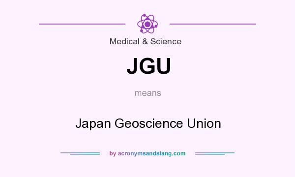 What does JGU mean? It stands for Japan Geoscience Union