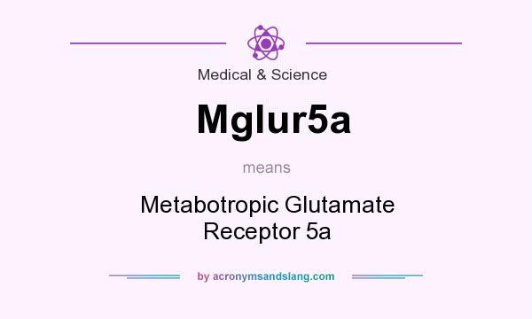 What does Mglur5a mean? It stands for Metabotropic Glutamate Receptor 5a
