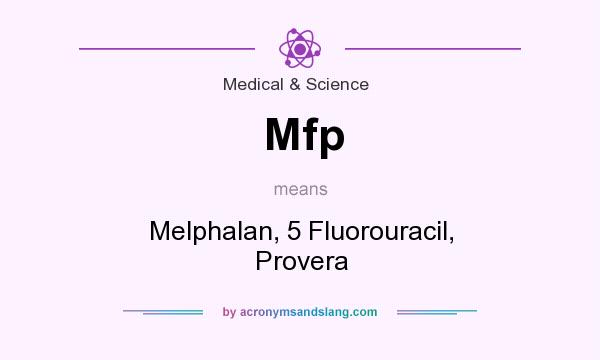 What does Mfp mean? It stands for Melphalan, 5 Fluorouracil, Provera