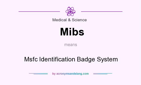 What does Mibs mean? It stands for Msfc Identification Badge System