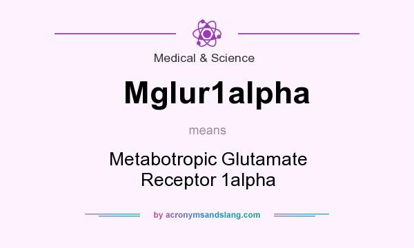 What does Mglur1alpha mean? It stands for Metabotropic Glutamate Receptor 1alpha