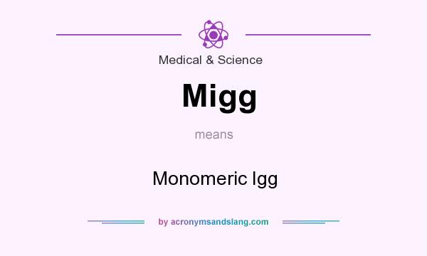 What does Migg mean? It stands for Monomeric Igg