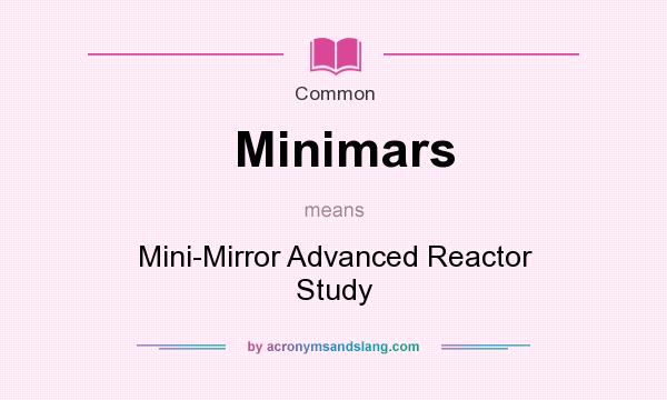 What does Minimars mean? It stands for Mini-Mirror Advanced Reactor Study