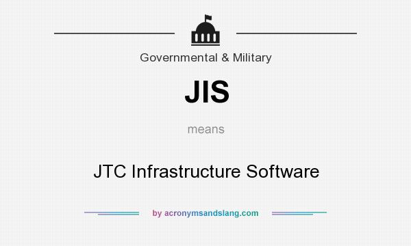 What does JIS mean? It stands for JTC Infrastructure Software