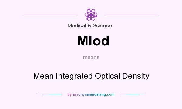 What does Miod mean? It stands for Mean Integrated Optical Density