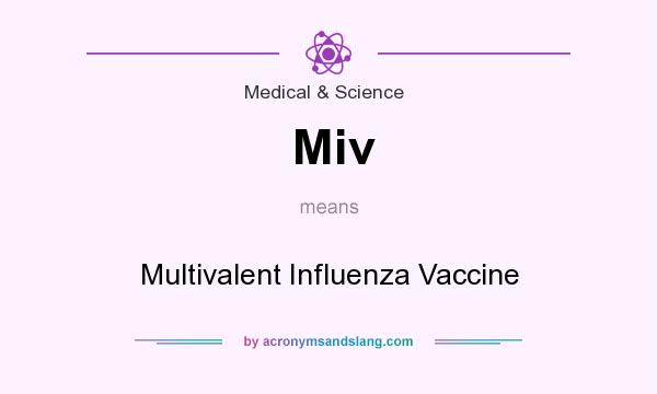 What does Miv mean? It stands for Multivalent Influenza Vaccine