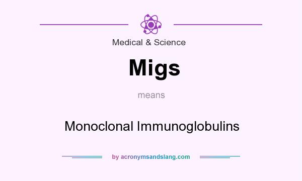 What does Migs mean? It stands for Monoclonal Immunoglobulins