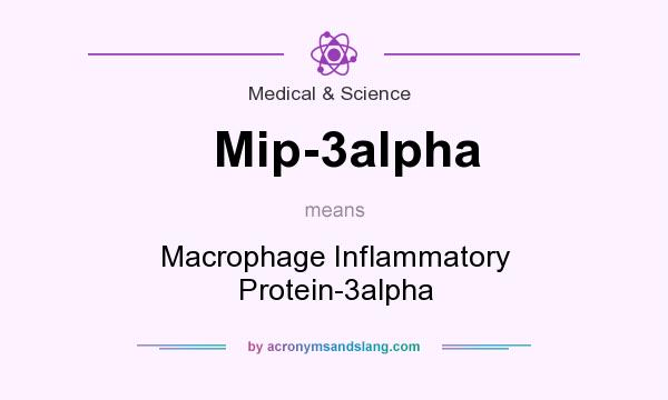 What does Mip-3alpha mean? It stands for Macrophage Inflammatory Protein-3alpha