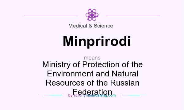 What does Minprirodi mean? It stands for Ministry of Protection of the Environment and Natural Resources of the Russian Federation