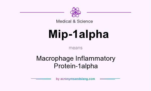 What does Mip-1alpha mean? It stands for Macrophage Inflammatory Protein-1alpha