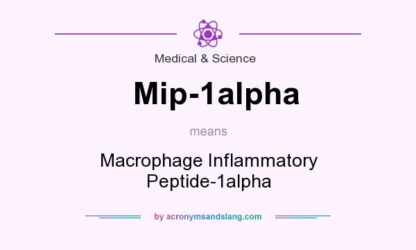 What does Mip-1alpha mean? It stands for Macrophage Inflammatory Peptide-1alpha