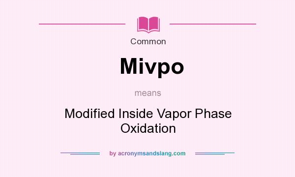 What does Mivpo mean? It stands for Modified Inside Vapor Phase Oxidation