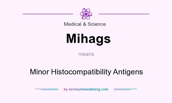 What does Mihags mean? It stands for Minor Histocompatibility Antigens
