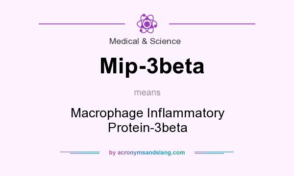 What does Mip-3beta mean? It stands for Macrophage Inflammatory Protein-3beta