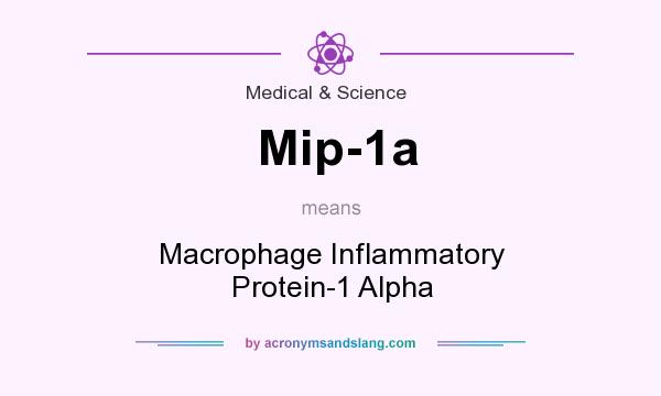 What does Mip-1a mean? It stands for Macrophage Inflammatory Protein-1 Alpha