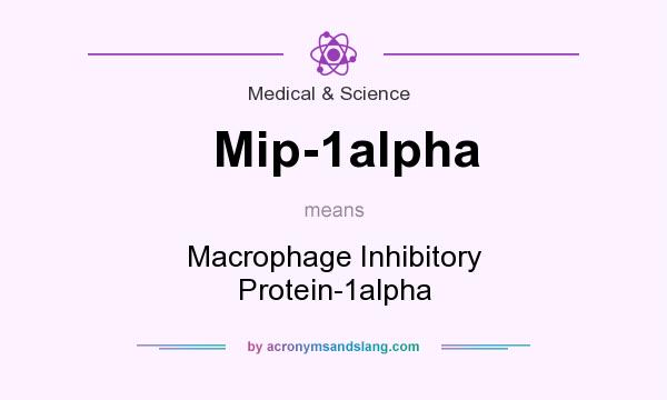 What does Mip-1alpha mean? It stands for Macrophage Inhibitory Protein-1alpha