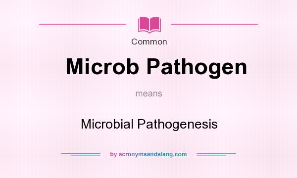 What does Microb Pathogen mean? It stands for Microbial Pathogenesis