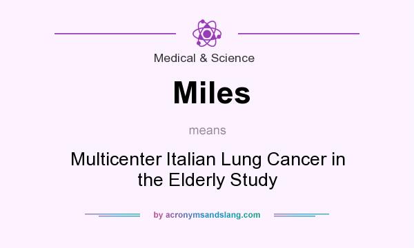 What does Miles mean? It stands for Multicenter Italian Lung Cancer in the Elderly Study