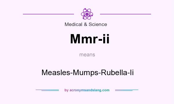 What does Mmr-ii mean? It stands for Measles-Mumps-Rubella-Ii