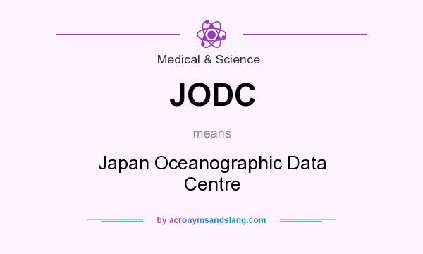 What does JODC mean? It stands for Japan Oceanographic Data Centre