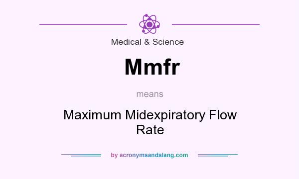 What does Mmfr mean? It stands for Maximum Midexpiratory Flow Rate