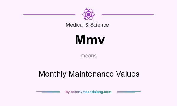What does Mmv mean? It stands for Monthly Maintenance Values
