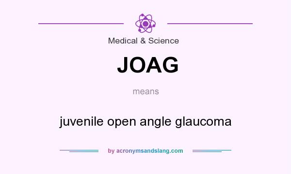 What does JOAG mean? It stands for juvenile open angle glaucoma