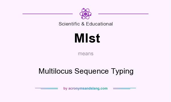 What does Mlst mean? It stands for Multilocus Sequence Typing