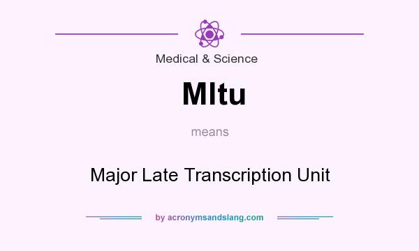 What does Mltu mean? It stands for Major Late Transcription Unit